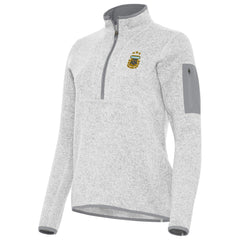 Argentina National Team Antigua Women's Fortune Half-Zip Pullover Jacket for sale - Heather Gray
