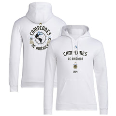 Argentina National Team 2024 Copa America Champions Pullover Hoodie for sale - White