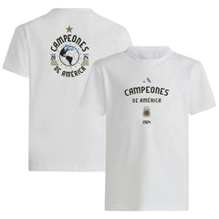 Argentina National Team Youth 2024 Copa America Champions T-Shirt for sale - White
