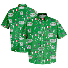Mexico National Team Vive La Fete Impressions Artwork Button-Down Shirt for sale - Green