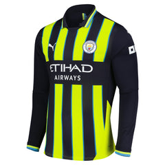 Manchester City 2024/25 Away Replica Long Sleeve Jersey Discount - Navy