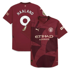 Erling Haaland Manchester City 2024/25 Third Player Jersey Discount - Burgundy