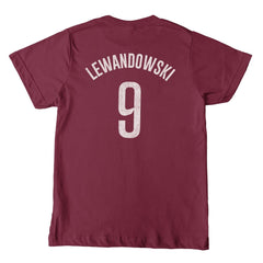 Robert Lewandowski Barcelona 1863FC Youth Player T-Shirt on sale - Maroon