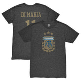 Angel Di Maria Argentina National Team 1863FC Retro Player Tri-Blend T-Shirt for sale - Black