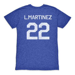 Lautaro Martinez Argentina National Team 1863FC Retro Player Tri-Blend T-Shirt for sale - Blue