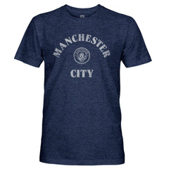 Manchester City 1863FC Team Arch Retro Tri-Blend T-Shirt Discount - Navy
