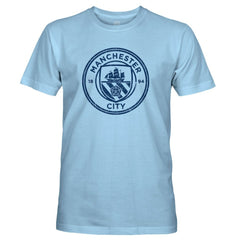Manchester City 1863FC Mono Badge T-Shirt Discount - Sky Blue