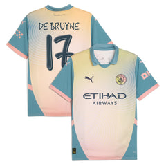 Kevin De Bruyne Manchester City 2024/25 Fourth Replica Player Jersey Discount - Blue