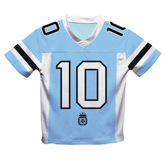 Lionel Messi Argentina National Team Vive La Fete Football Jersey for sale - Light Blue
