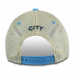 Manchester City 1863FC Mono Badge Vintage Trucker Adjustable Hat Discount - Sky Blue