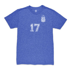 Alejandro Garnacho Argentina National Team 1863FC Player Vintage Tri-Blend T-Shirt for sale - Blue