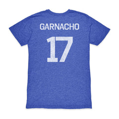 Alejandro Garnacho Argentina National Team 1863FC Player Vintage Tri-Blend T-Shirt for sale - Blue