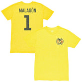 Luis Malagón Club America 1863FC Vintage Player Name & Number Tri-blend T-Shirt Discount - Yellow
