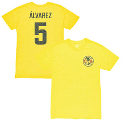 Kevin Álvarez Club America 1863FC Vintage Player Name & Number Tri-blend T-Shirt Discount - Yellow