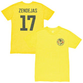 Alejandro Zendejas Club America 1863FC Vintage Player Name & Number Tri-blend T-Shirt Discount - Yellow