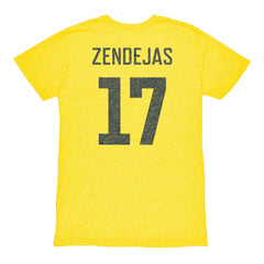 Alejandro Zendejas Club America 1863FC Vintage Player Name & Number Tri-blend T-Shirt Discount - Yellow