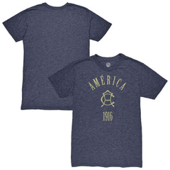 Club America 1863FC Team Arch Vintage Tri-Blend T-Shirt Discount - Navy