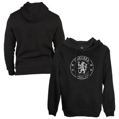 Chelsea 1863FC Monochrome Badge Fleece Pullover Hoodie on sale - Black
