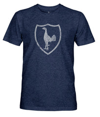 Tottenham Hotspur 1863FC Retro Monochrome Badge Vintage Tri-Blend T-Shirt Sale - Navy