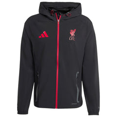 Liverpool 2025/26 Tiro Vis Tech Travel Jacket Discount - Black