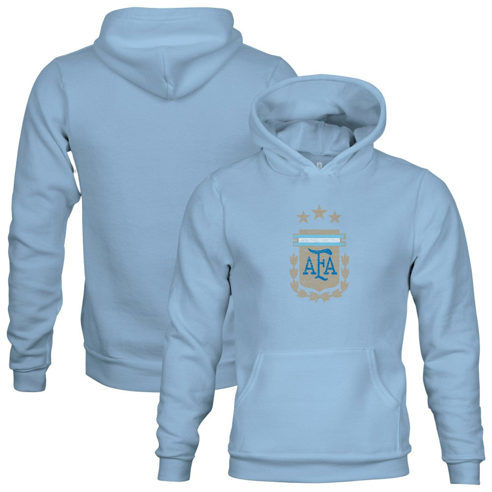 Argentina National Team 1863FC Youth Color Badge Fleece Pullover Hoodie for sale - Blue