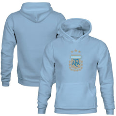Argentina National Team 1863FC Youth Color Badge Fleece Pullover Hoodie for sale - Blue