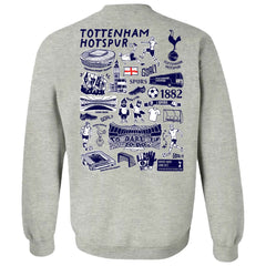 Tottenham Hotspur Vive La Fete Women's Impressions Artwork Pullover Sweatshirt Sale - Gray
