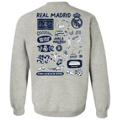 Real Madrid Vive La Fete Women's Impressions Artwork Pullover Sweatshirt Discount - Gray
