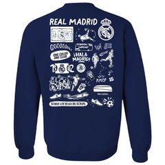 Real Madrid Vive La Fete Women's Impressions Artwork Pullover Sweatshirt Discount - Navy
