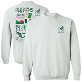 Mexico National Team Vive La Fete Women's Impressions Artwork Pullover Sweatshirt for sale - White