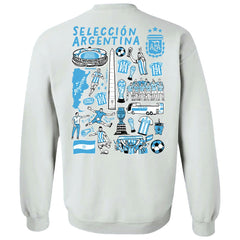 Argentina National Team Vive La Fete Women's Impressions Artwork Pullover Sweatshirt for sale - White