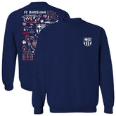 Barcelona Vive La Fete Women's Impressions Artwork Pullover Sweatshirt on sale - Navy