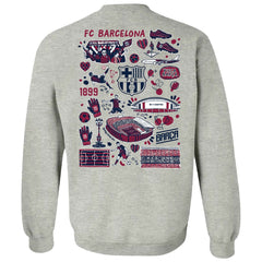 Barcelona Vive La Fete Women's Impressions Artwork Pullover Sweatshirt on sale - Gray