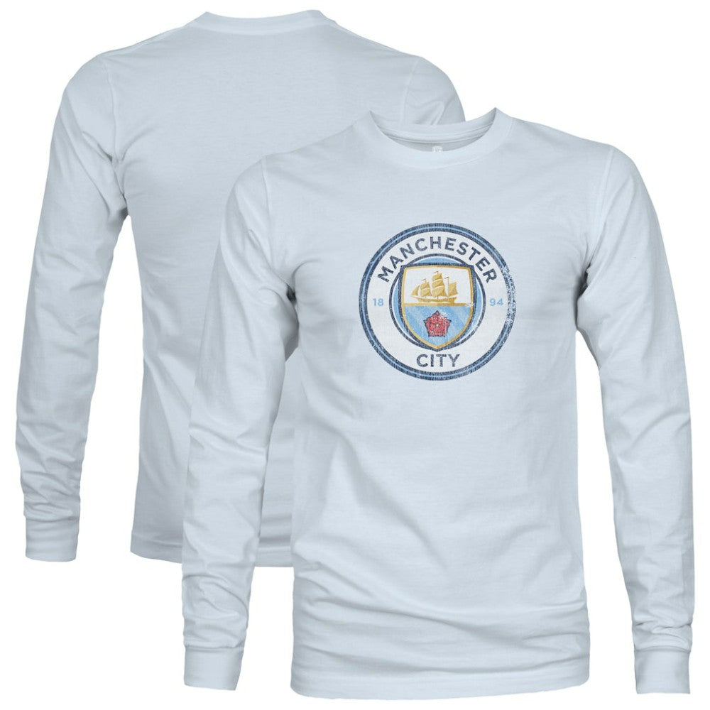 Manchester City 1863FC Color Badge Long Sleeve T-Shirt Discount - Light Blue