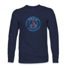 Paris Saint-Germain 1863FC Color Badge Long Sleeve T-Shirt on sale - Navy