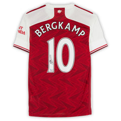 Dennis Bergkamp Arsenal Autographed 2020-21 Red Home Jersey on sale - BAS