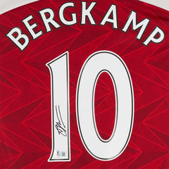 Dennis Bergkamp Arsenal Autographed 2020-21 Red Home Jersey on sale - BAS