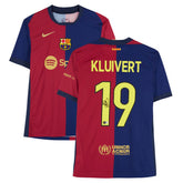 Patrick Kluivert Barcelona Autographed 2024-25 Red/Blue Home Jersey on sale - BAS