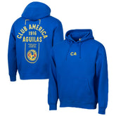 Club America Sport Design Sweden Streetwear Relaxed Pullover Hoodie Discount - Royal