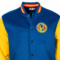 Club America Sport Design Sweden Free Kick Wool Varsity Jacket Discount - Royal