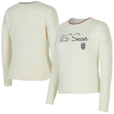 USWNT Concepts Sport Women's Kaki Hacci Knit Pullover Sweatshirt on sale - Cream