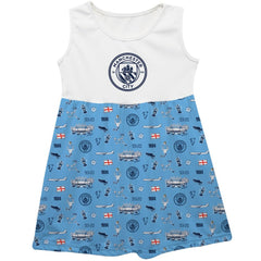 Manchester City Vive La Fete Girls Toddler Impressions Artwork Tank Top Dress Discount - Sky Blue