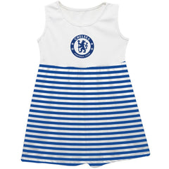 Chelsea Vive La Fete Girls Youth Striped Tank Top Dress Discount - Blue