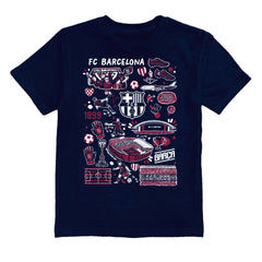 Barcelona Vive La Fete Toddler Impressions Artwork T-Shirt on sale - Navy