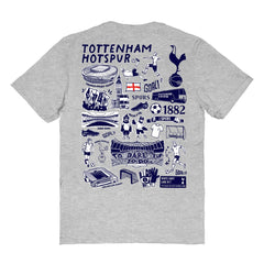 Tottenham Hotspur Vive La Fete Women's Impressions Artwork T-Shirt Sale - Heather Gray