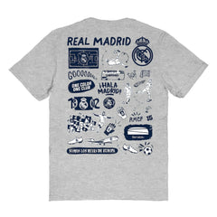 Real Madrid Vive La Fete Women's Impressions Artwork T-Shirt Discount - Heather Gray