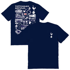 Tottenham Hotspur Vive La Fete Women's Impressions Artwork T-Shirt Sale - Navy