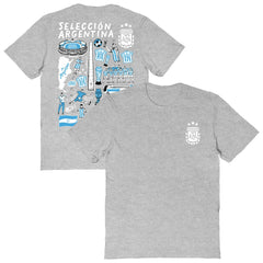 Argentina National Team Vive La Fete Women's Impressions Artwork T-Shirt for sale - Heather Gray
