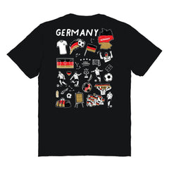 Germany National Team Vive La Fete Women's Impressions Artwork T-Shirt for sale - Black