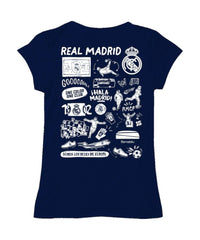 Real Madrid Vive La Fete Girls Youth Color Badge Fitted T-Shirt Discount - Navy